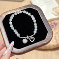 Heart Shape Cat's Eye Stone Bracelet, Hot Selling on Xiaohongshu, Luxury Niche All-match Women Hand Jewelry