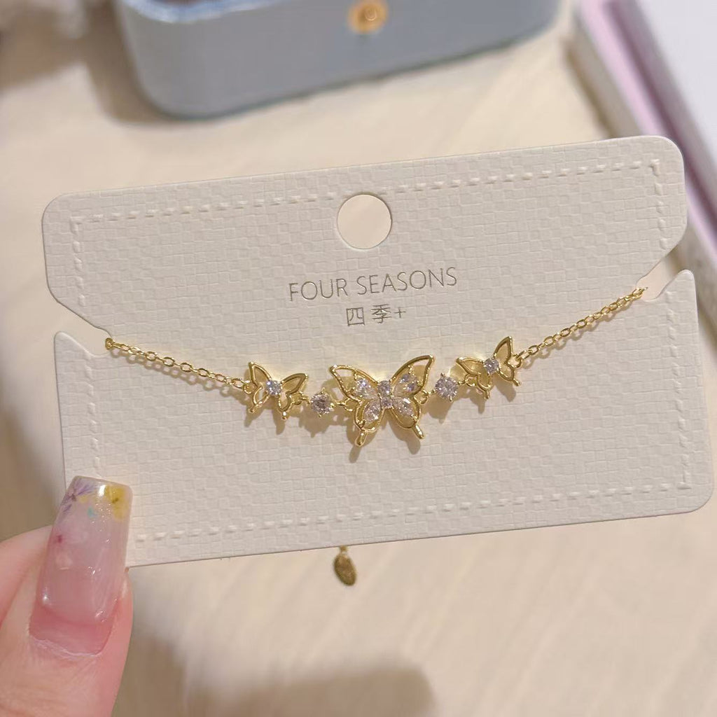 Hollow Bowknot Link Bracelet, Niche Luxury Dainty Bangle, Fresh Sweet Elegant All-match Fashion Bracelet