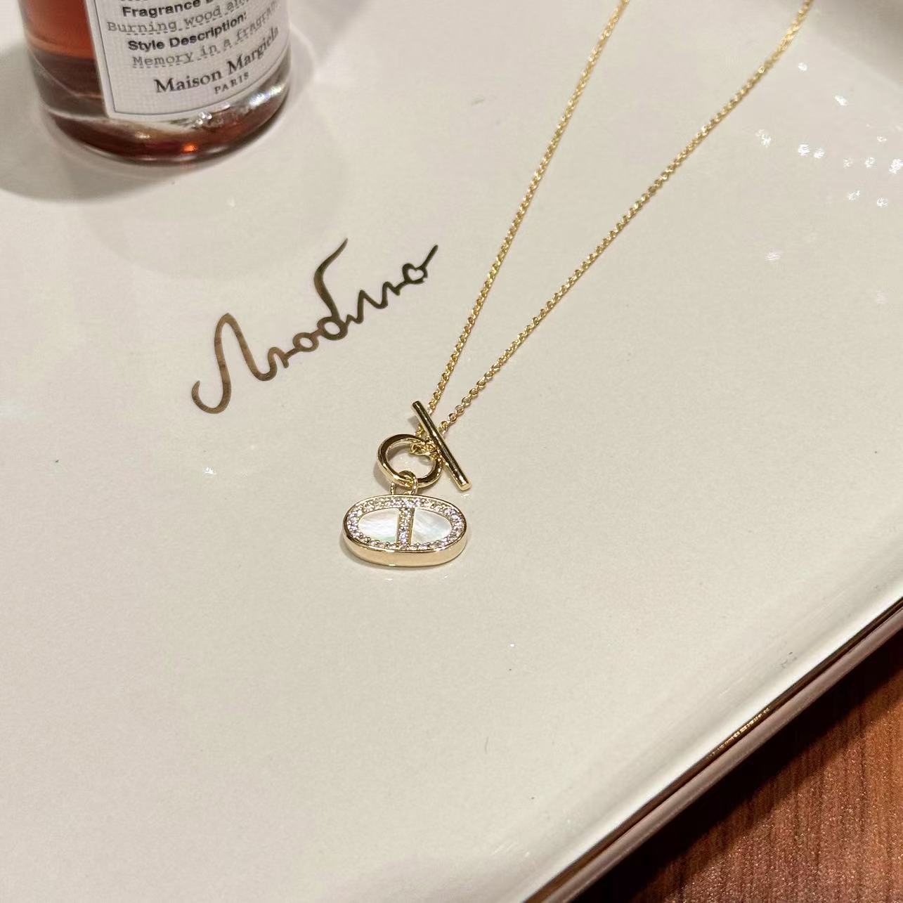 Luxury Full CZ Custom Clavicle Necklace High End Versatile Women Daily Jewelry