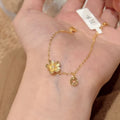 Custom Flower Sand Gold Bracelet, New Chinese Retro Zircon Bangle, Luxury Elegant National Style All-match Fashion Hand Jewelry