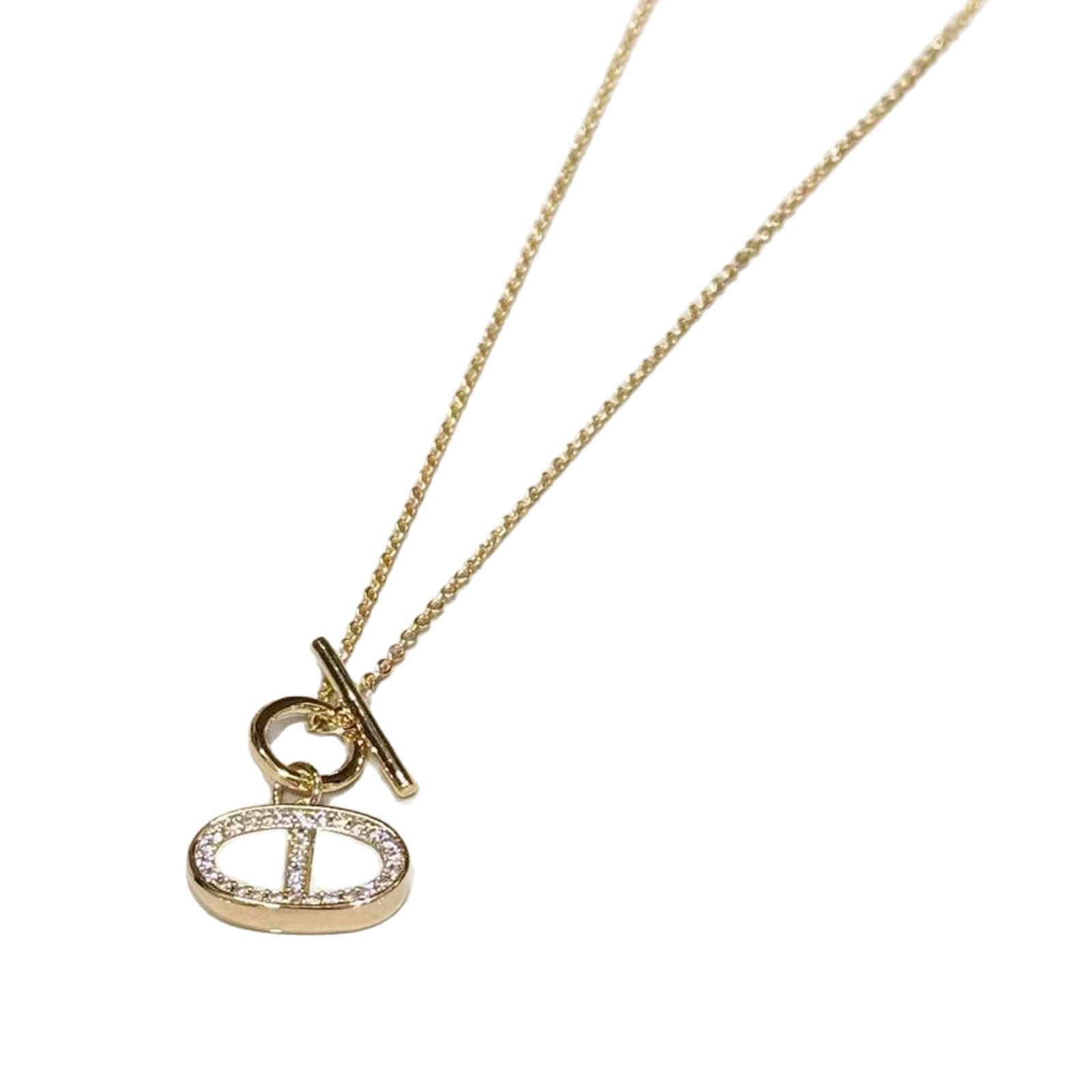 Luxury Full CZ Custom Clavicle Necklace High End Versatile Women Daily Jewelry