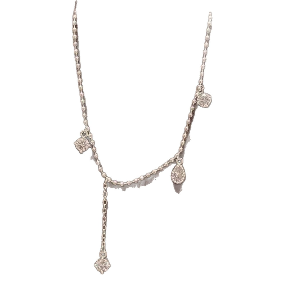 Teardrop Zircon Minimal Collarbone Necklace Luxury Women Jewelry