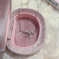 Spring Floral Branch Pearl Necklace, Shiny Zircon Light Luxury Elegant Clavicle Chain, Daily Commute Versatile Necklace