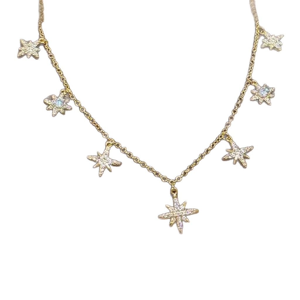 European American Hexagram Necklace, French Luxury Elegant Clavicle Chain, Niche Exquisite All-match Fashion Pendant Jewelry