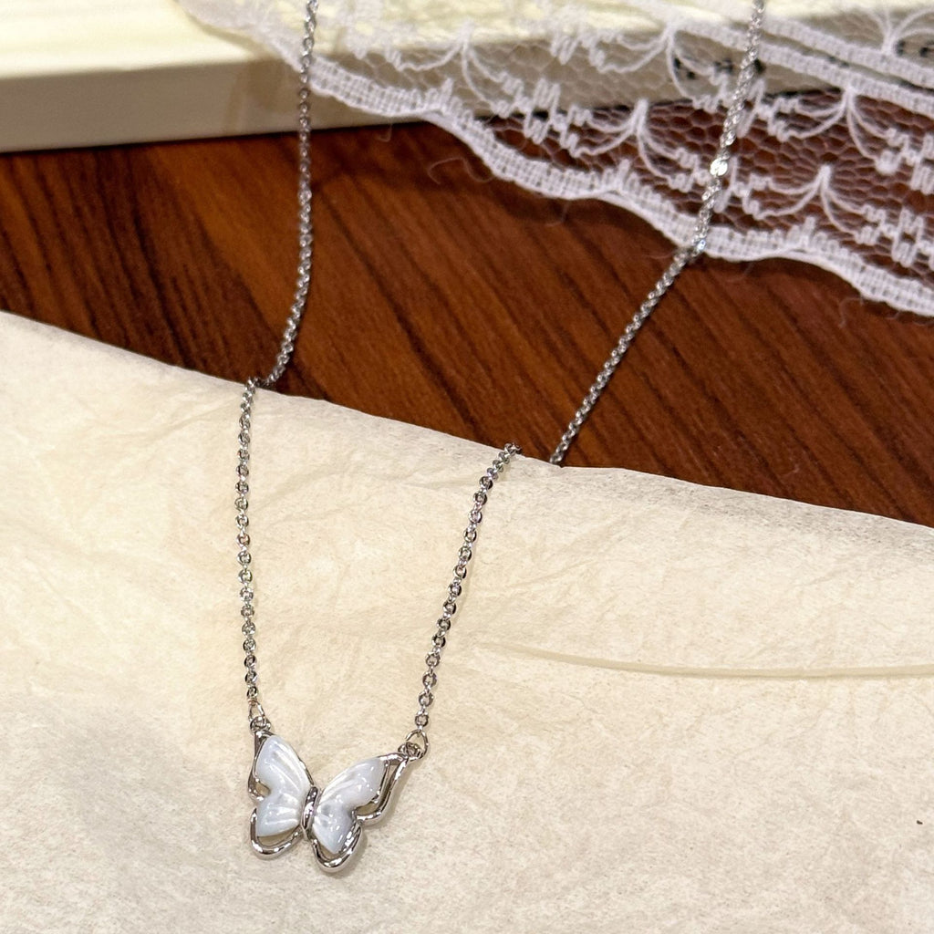 Butterfly Tassel Necklace, Star Moon Zircon Clavicle Chain, Elegant Minimalist Jewelry
