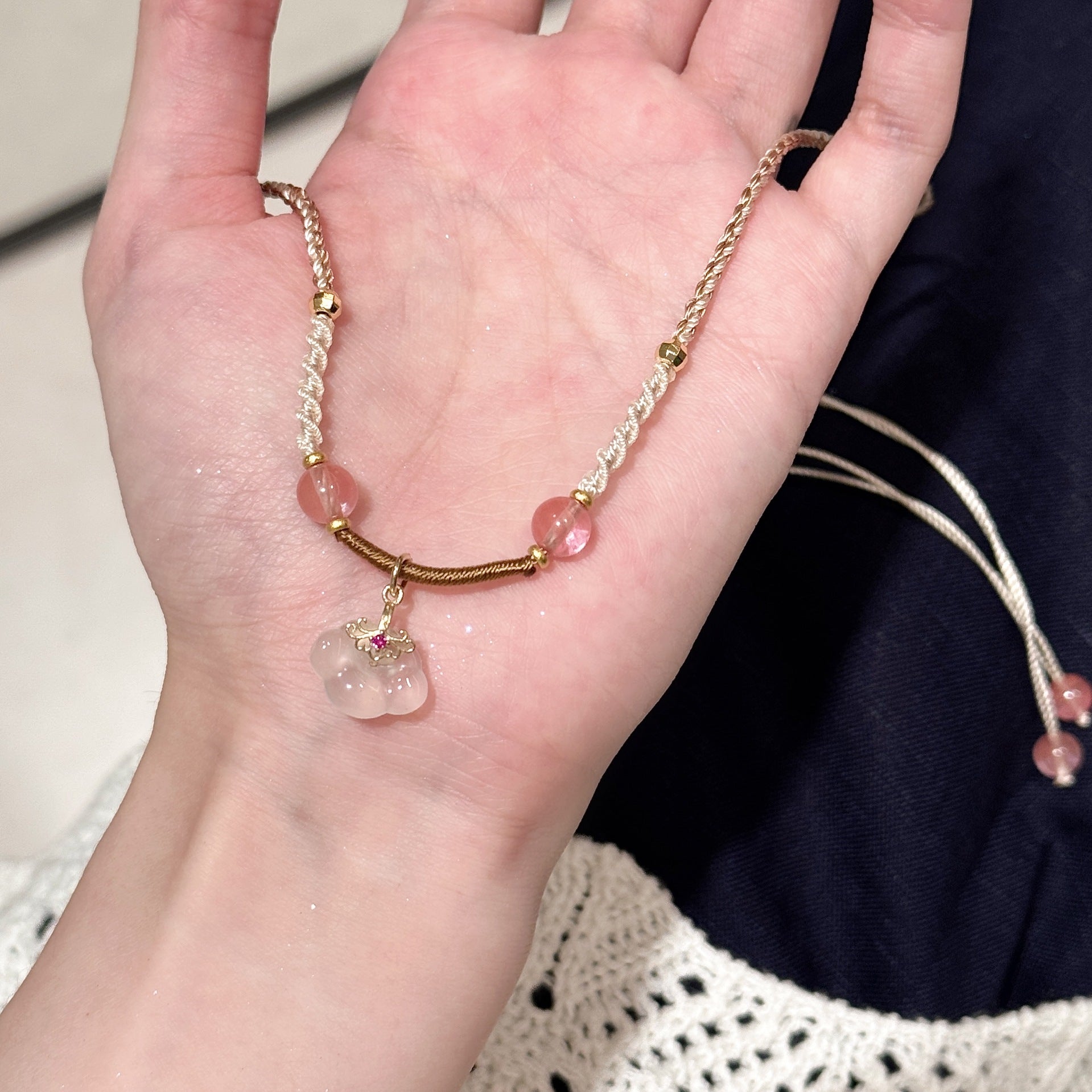 Retro Auspicious Cloud Peace Buckle Necklace Traditional Chinese Style Elegant Women Neck Jewelry