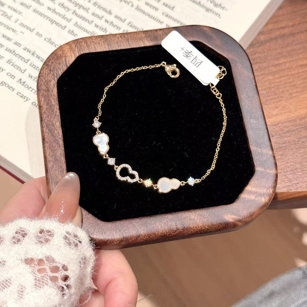 Gourd Shell Bracelet, Retro Chinese Style Niche Luxury Wrist Jewelry, Exquisite High-grade All-match Fashion Bracelets for Women