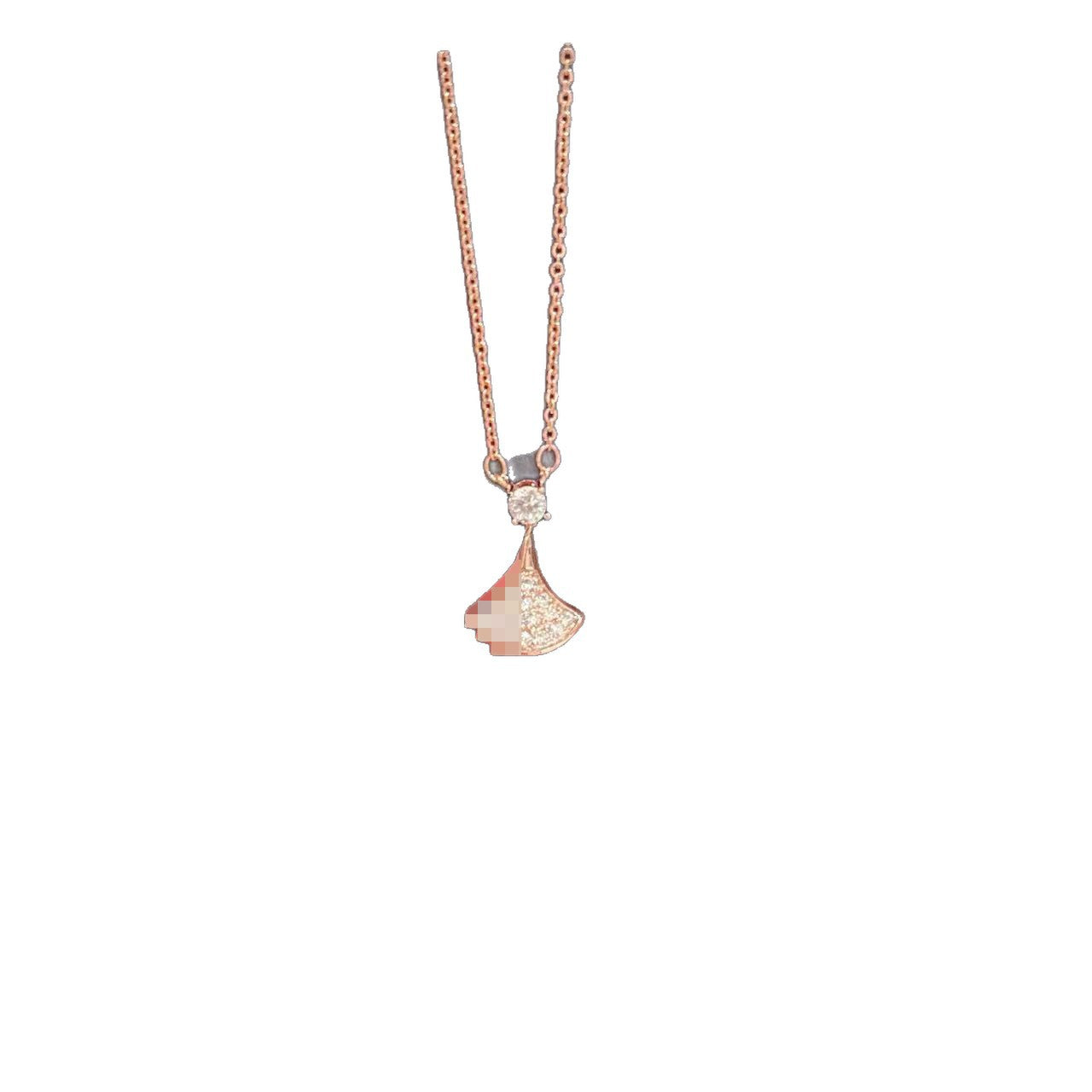 Mini Dress Shaped Necklace, Full Paved Sparkling Clavicle Chain, Niche Luxury Exquisite Fashion Jewelry Versatile Daily Necklaces for Women