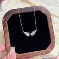 Heart Angel Wings Necklace, Niche Luxury Stylish Clavicle Chain, Sweet Exquisite Design All-match Fashion Neck Jewelry for Women