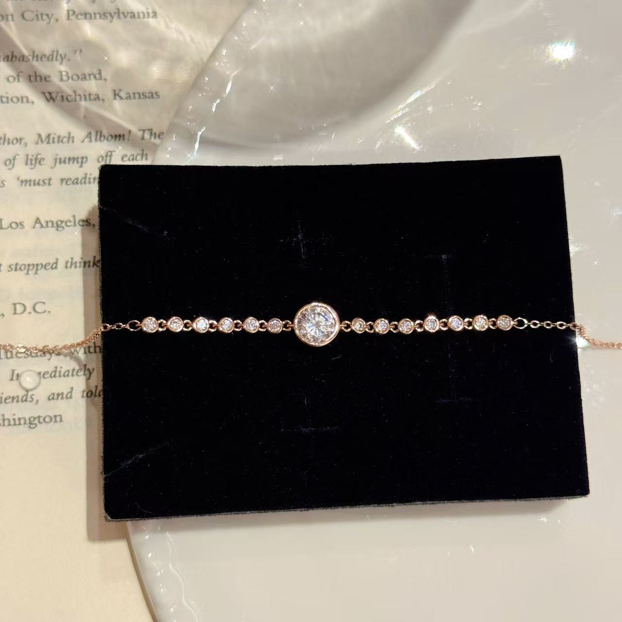 Geometric Round Link Bracelet, Minimalist Niche Luxury Bangle, Dainty All-match Daily Fashion Jewelry