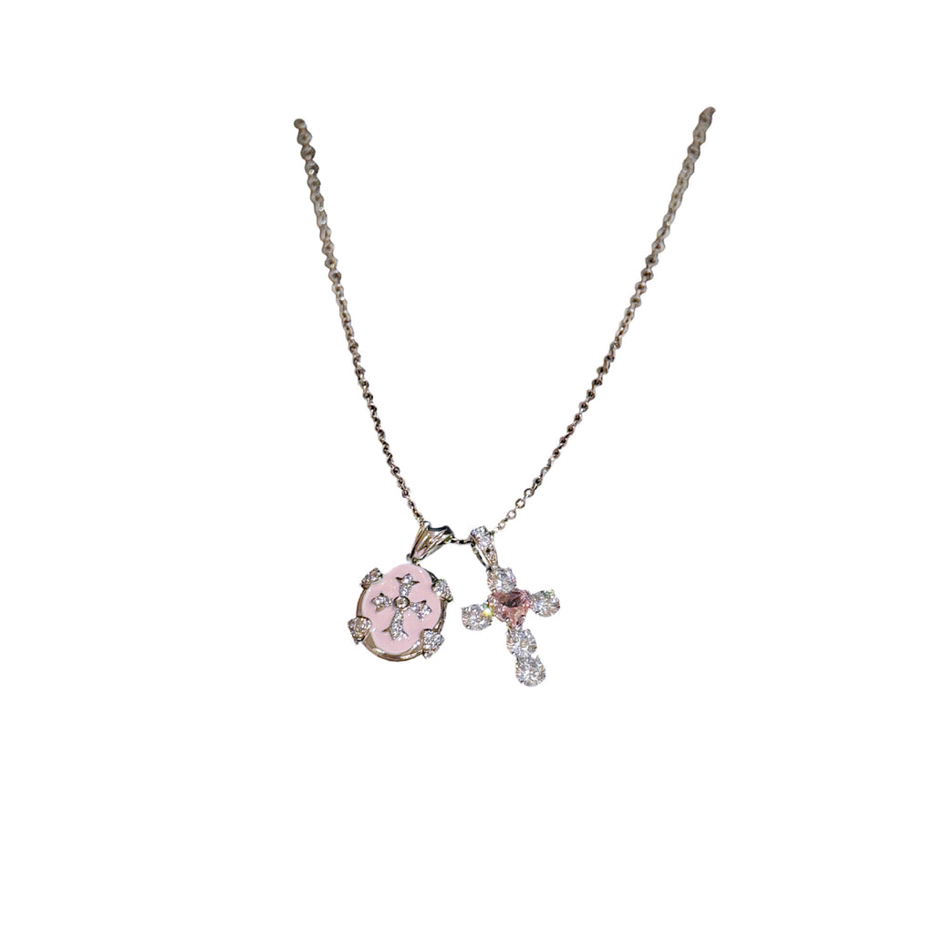 Vintage Cross Necklace Sweet Cool Style Elegant Dainty Clavicle Chain Fashion Jewelry for Girls