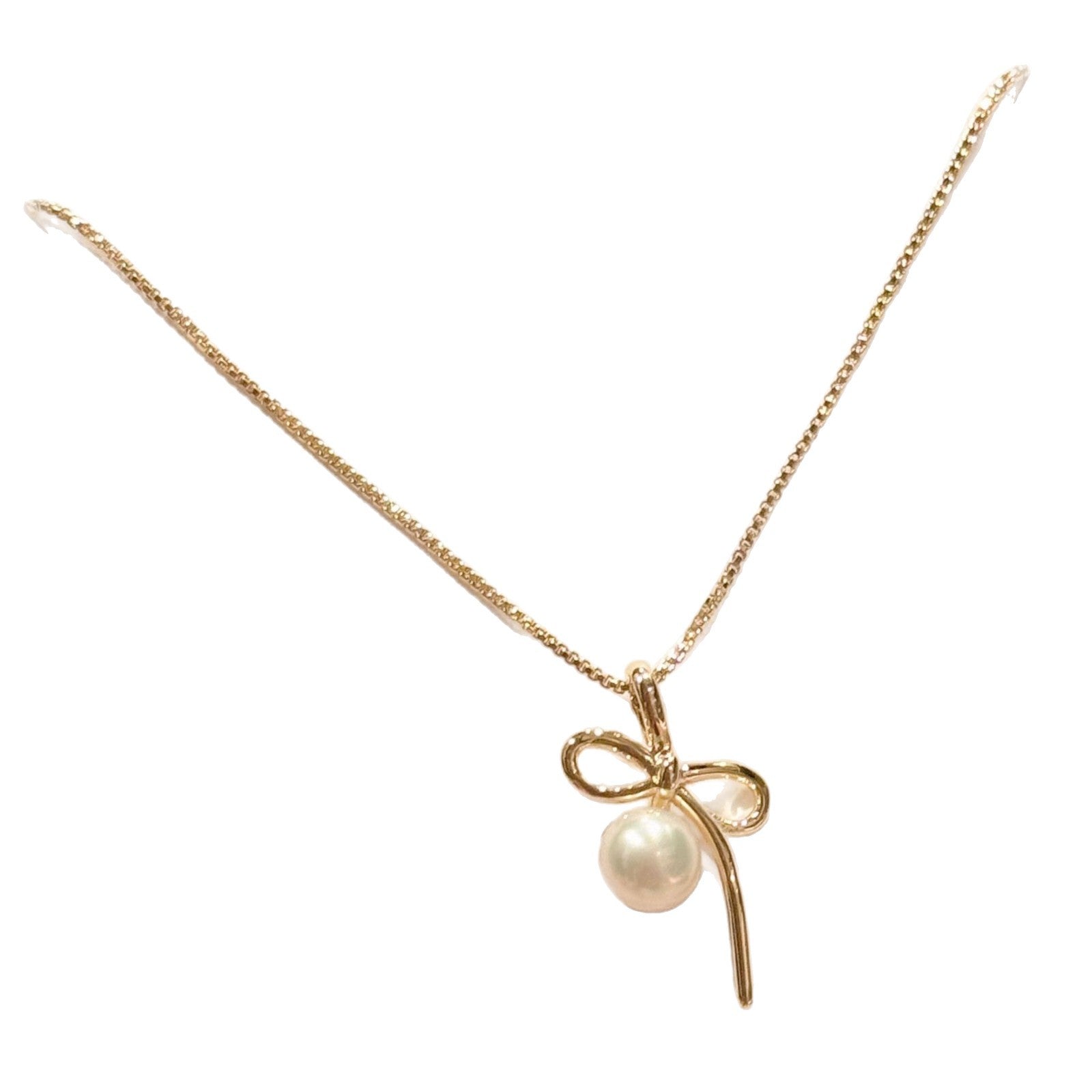 New Natural Pearl Bow Necklace, Luxury High-end Classic Jewelry, Minimalist Niche Elegant Pendant Necklace Ideal for Gifting