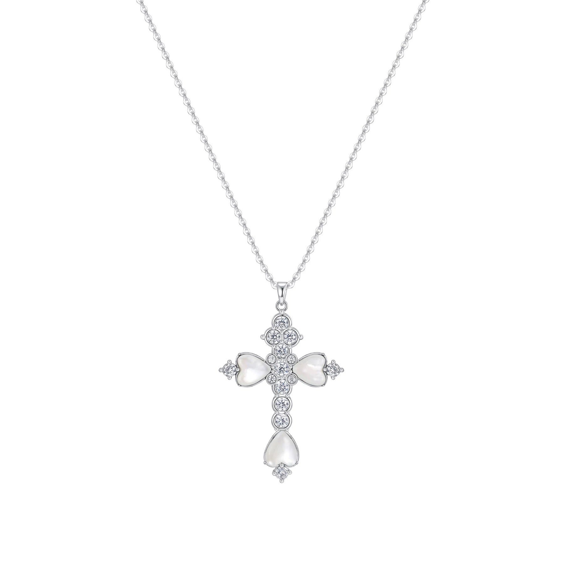 Vintage Cross Pendant Necklace, Elegant Luxury Daily Fashion Neck Jewelry