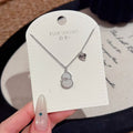 White Jade Glass Gourd Pendant Necklace, Elegant Lucky Fashion Neck Chain