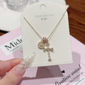 Minimalist Cross Clavicle Necklace, Elegant Sweet Daily Wear Luxury Neck Jewelry