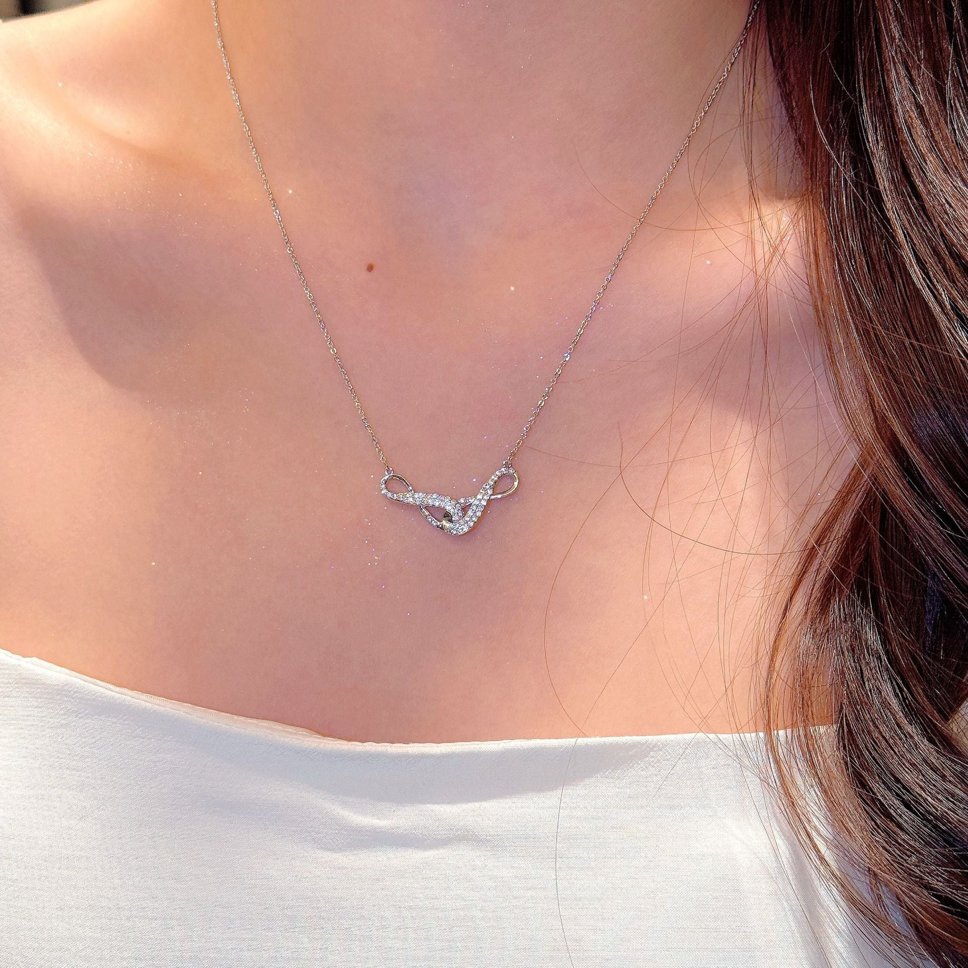 Butterfly Tassel Necklace, Star Moon Zircon Clavicle Chain, Elegant Minimalist Jewelry