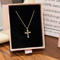 Cross Necklace Full Inlaid Zircon Pendant, Personality Luxury High Sense Clavicle Chain, Niche Fashion Jewelry