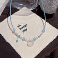 Women Chalcedony Shell Necklace, High Grade Atmospheric Elegant All-match Daily Wear Fashion Neck Ornament