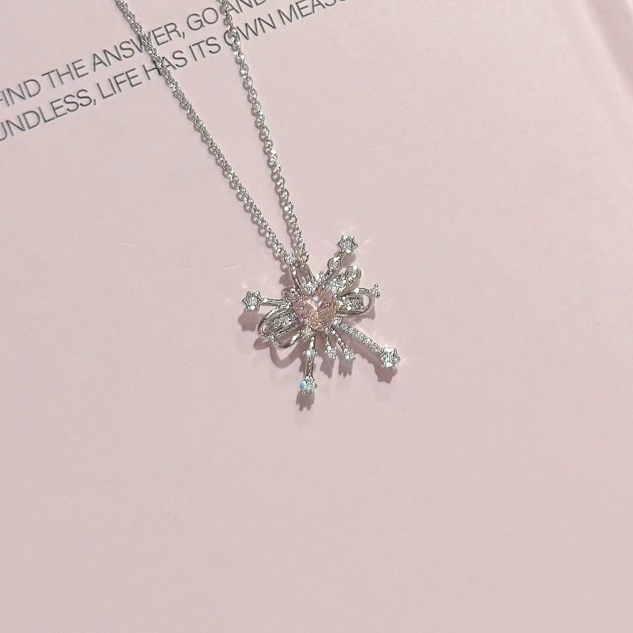 Magic Fireworks Necklace, Cute Girlish Luxury Niche Clavicle Chain, Sweet Elegant Versatile Pendant Necklace