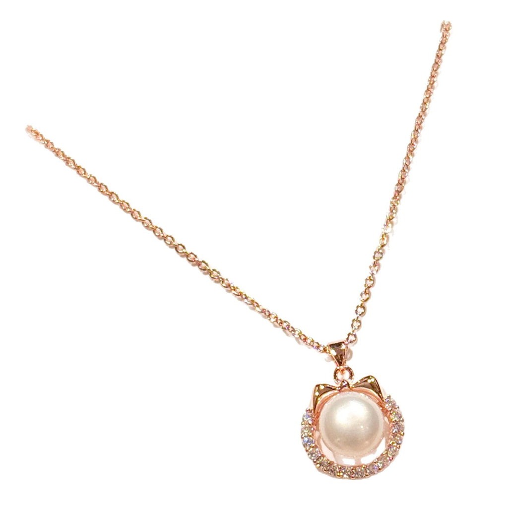 Natural Pearl Cat Necklace, Luxury Elegant Clavicle Chain, Niche Stylish All-match Temperament Jewelry