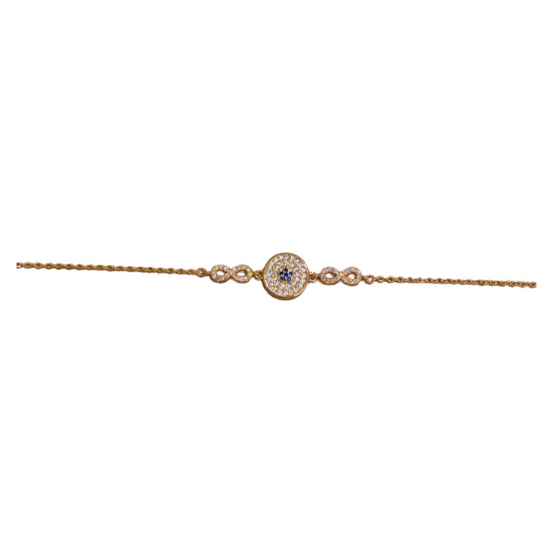 Geometric Round Bracelet, Luxury Niche Minimalist Hand Jewelry, Crystal Flower Elegant Exquisite Bracelet