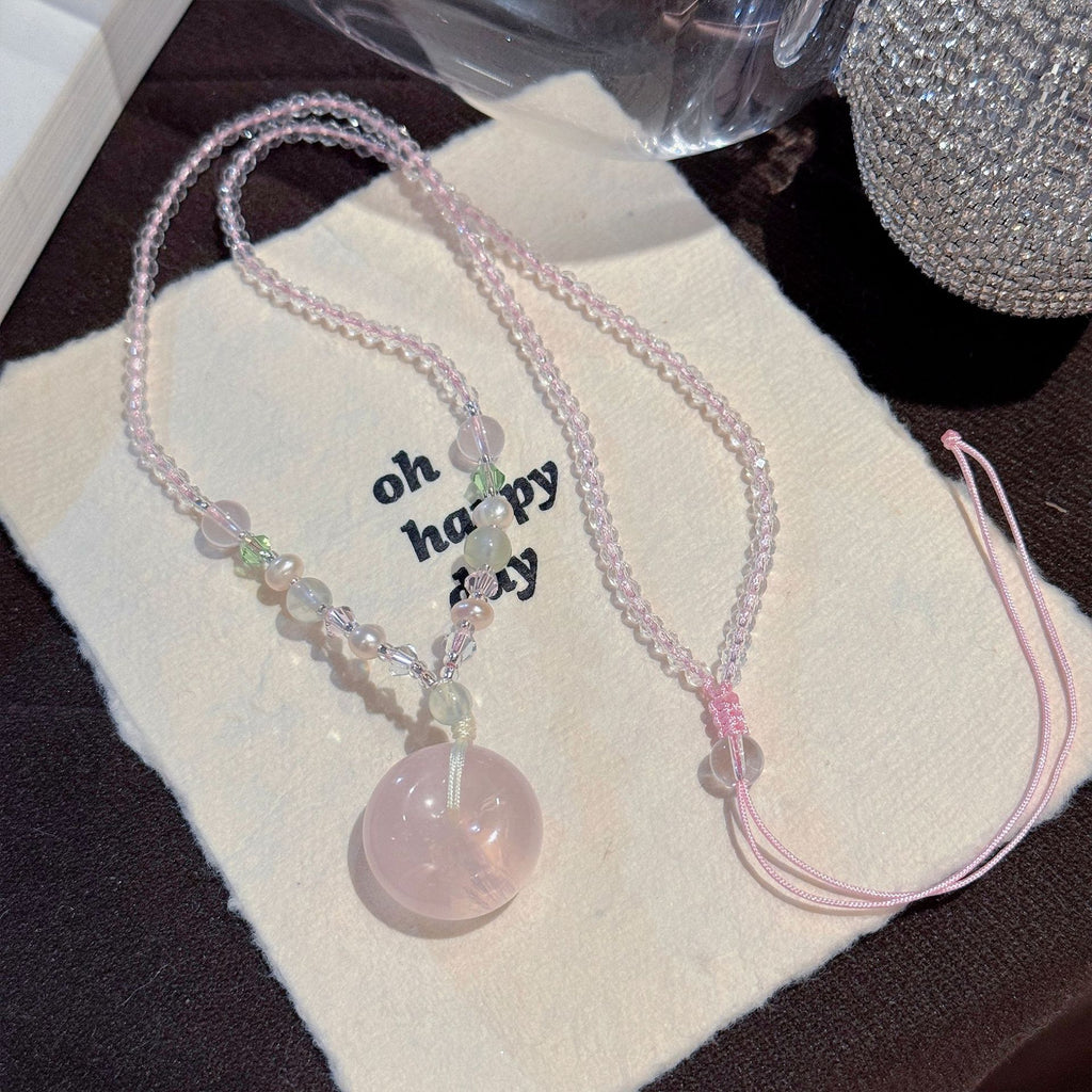 Elegant Crystal Necklace Sweet Cute Luxury Versatile Women Daily Neck Chain