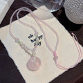 Elegant Crystal Necklace Sweet Cute Luxury Versatile Women Daily Neck Chain