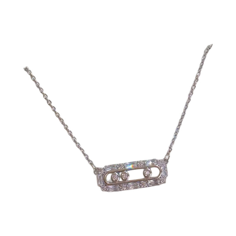 Geometric Ring Necklace, Luxury Niche Minimalist Clavicle Chain, Exquisite All-match Jewelry Gift for Best Friend
