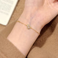 Gourd Shaped Zircon Sand Gold Bracelet, Luxury Minimalist Fortune Wrist Jewelry, Niche Elegant All-match Lucky Bracelet