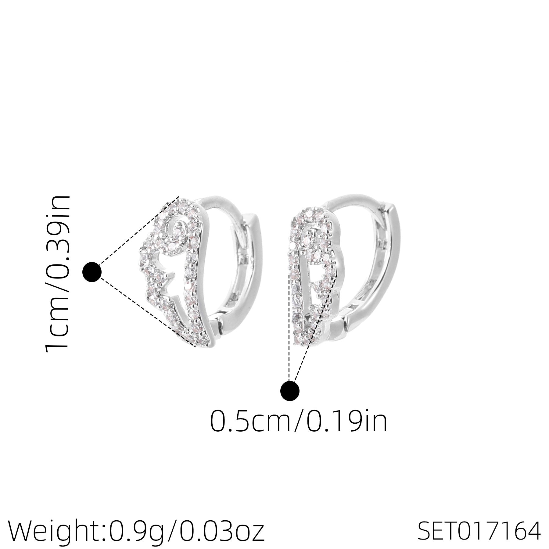 Zirconia Huggie Earrings, Luxury Niche Designer Elegant All-Match Daily Ear Jewelry, Popular Japanese & Korean Style Small Hoop Ear Buckles for Women