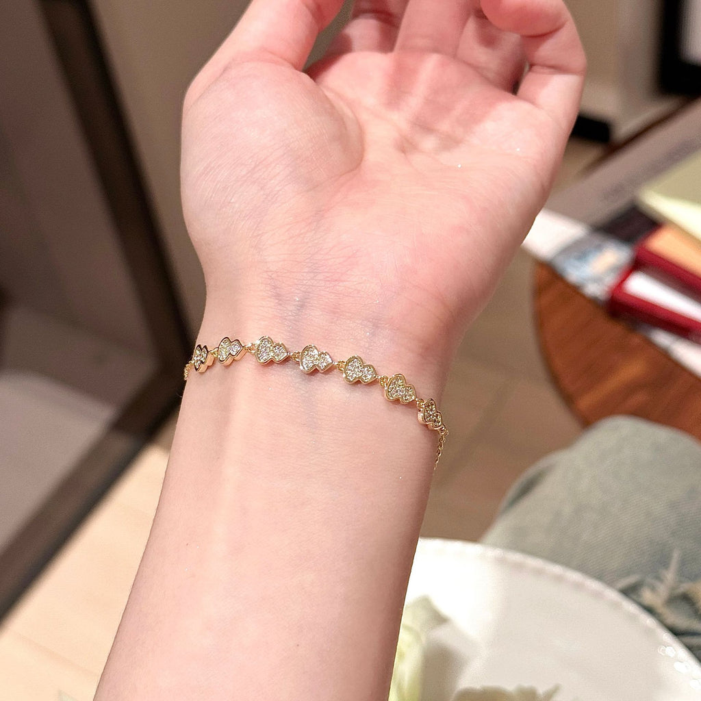 Gourd Bracelet, Niche Exquisite Full Diamond Hand Jewelry, Minimalist Light Luxury Versatile Women Wrist Chain