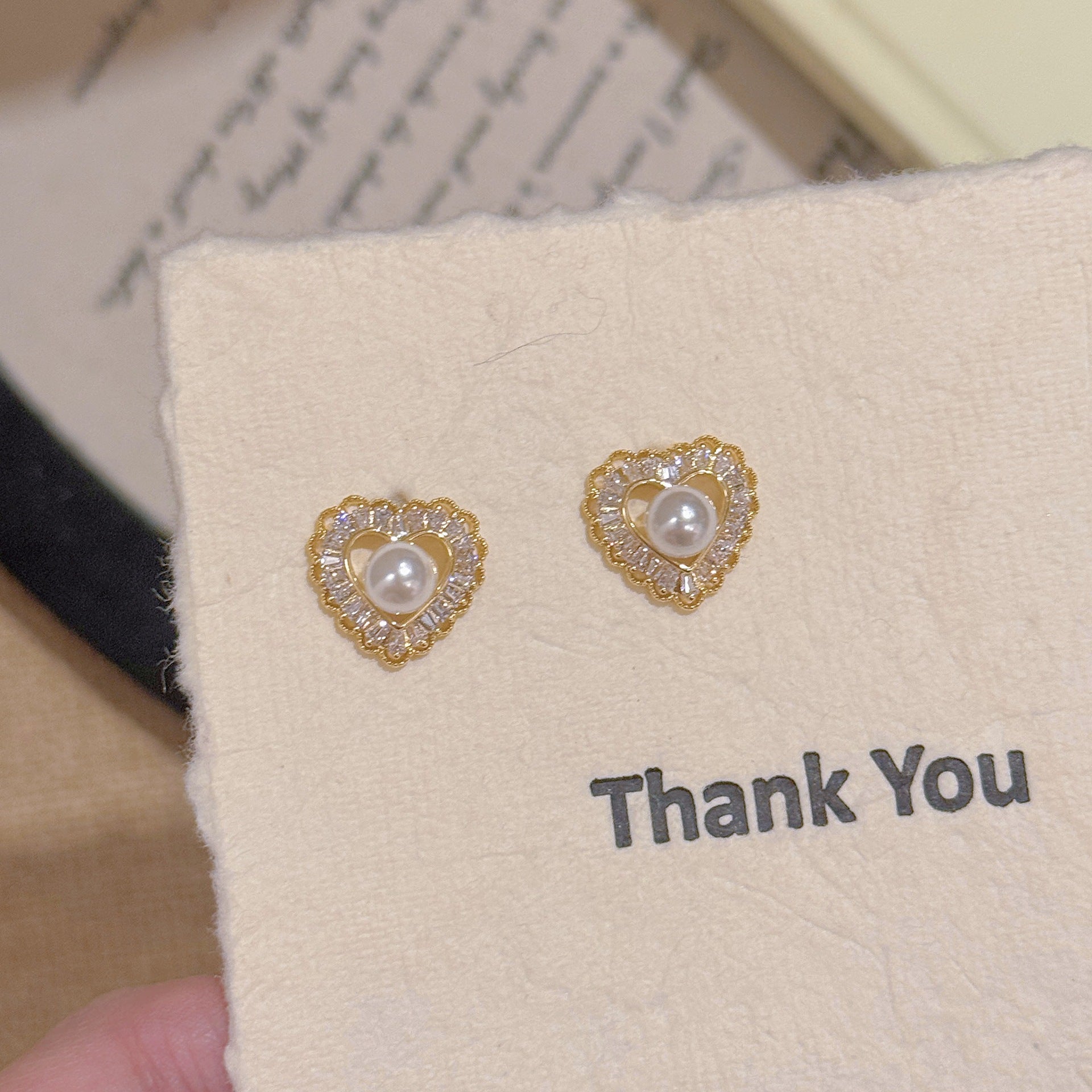 Heart Pearl Stud Earrings, Luxury Elegant Sweet Earrings, S925 Silver Needle Noble Temperament Exquisite Ear Jewelry