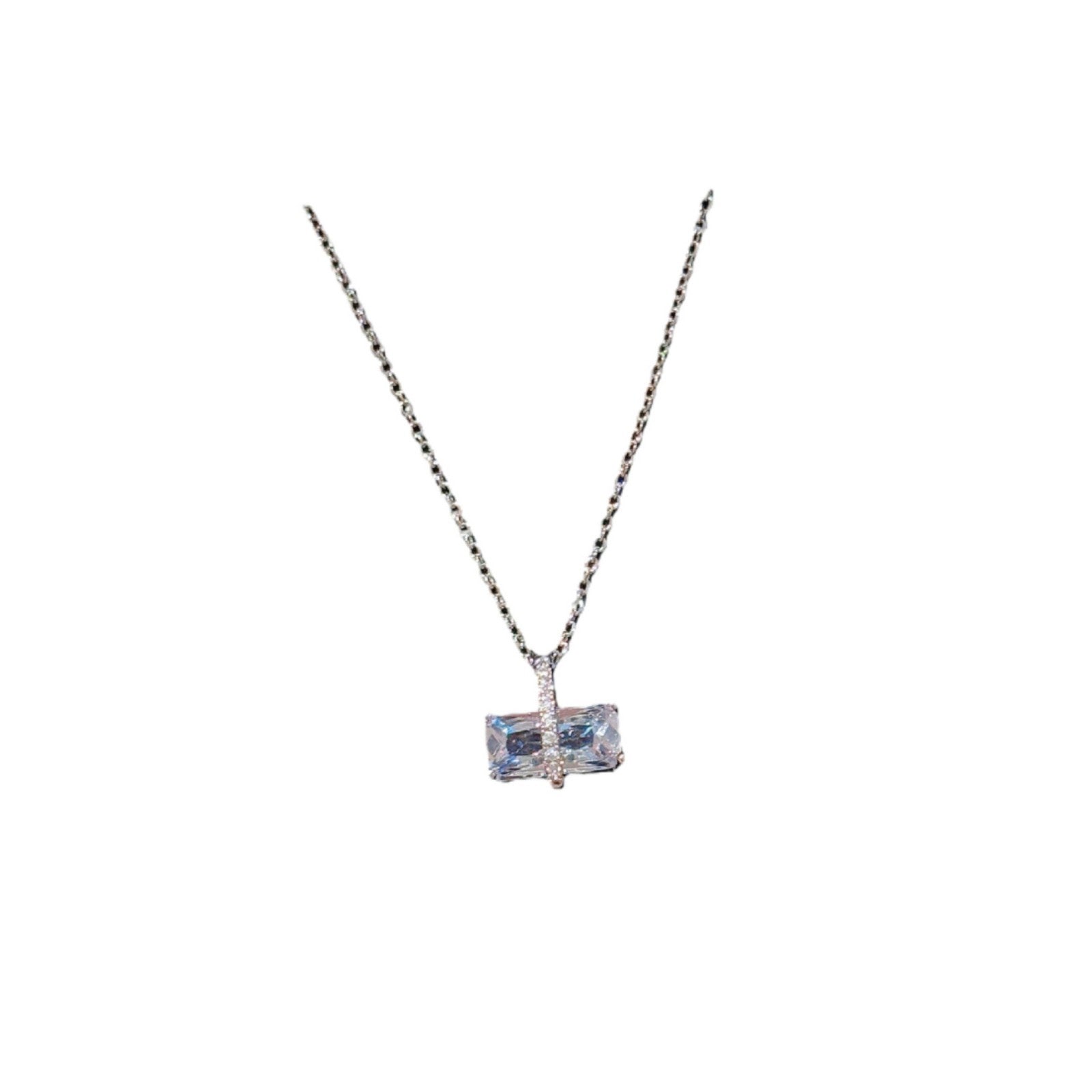 Cube Sugar Pendant Necklace, Luxury Elegant Clavicle Chain, Exquisite Temperament Commute Necklace Romantic Gift for Valentine's Day & New Year