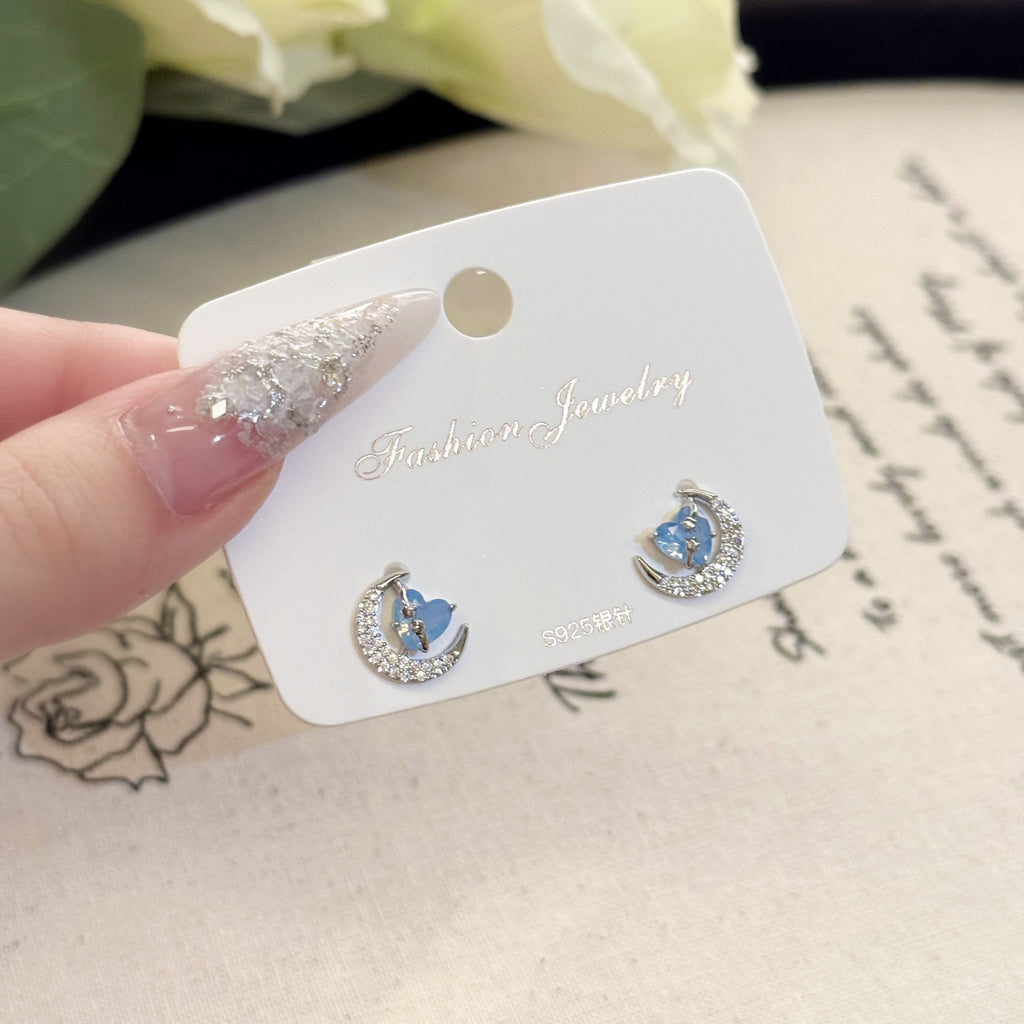 S925 Silver Elegant Bow Knot Minimal Stud Earrings Ladies Daily Earring