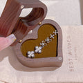 3 Pairs Lace Trim Flower Stud Earrings Set, Korean Style Luxury Dainty Soft Elegant All-match Jewelry