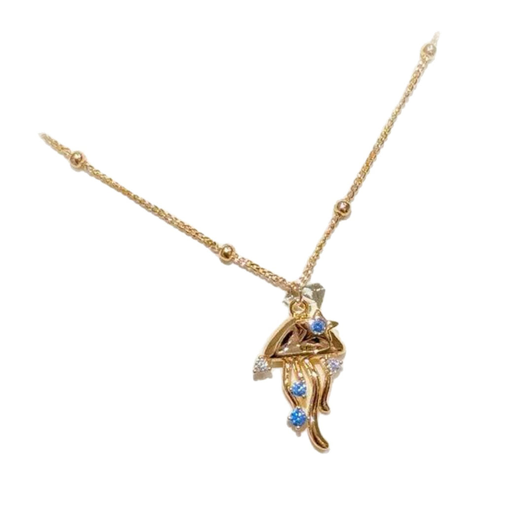 Jellyfish Pendant Necklace, Ocean Series Luxury Dainty Clavicle Chain