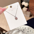 Super Sparkling Cubic Zirconia Necklace, Fresh Minimalist Elegant Jewelry, Luxury High Grade Versatile Daily Necklaces for Women