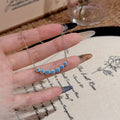 2026 New Smile Pendant Necklace, Blue Turquoise Clavicle Chain, Luxury Minimalist Elegant Jewelry for Women