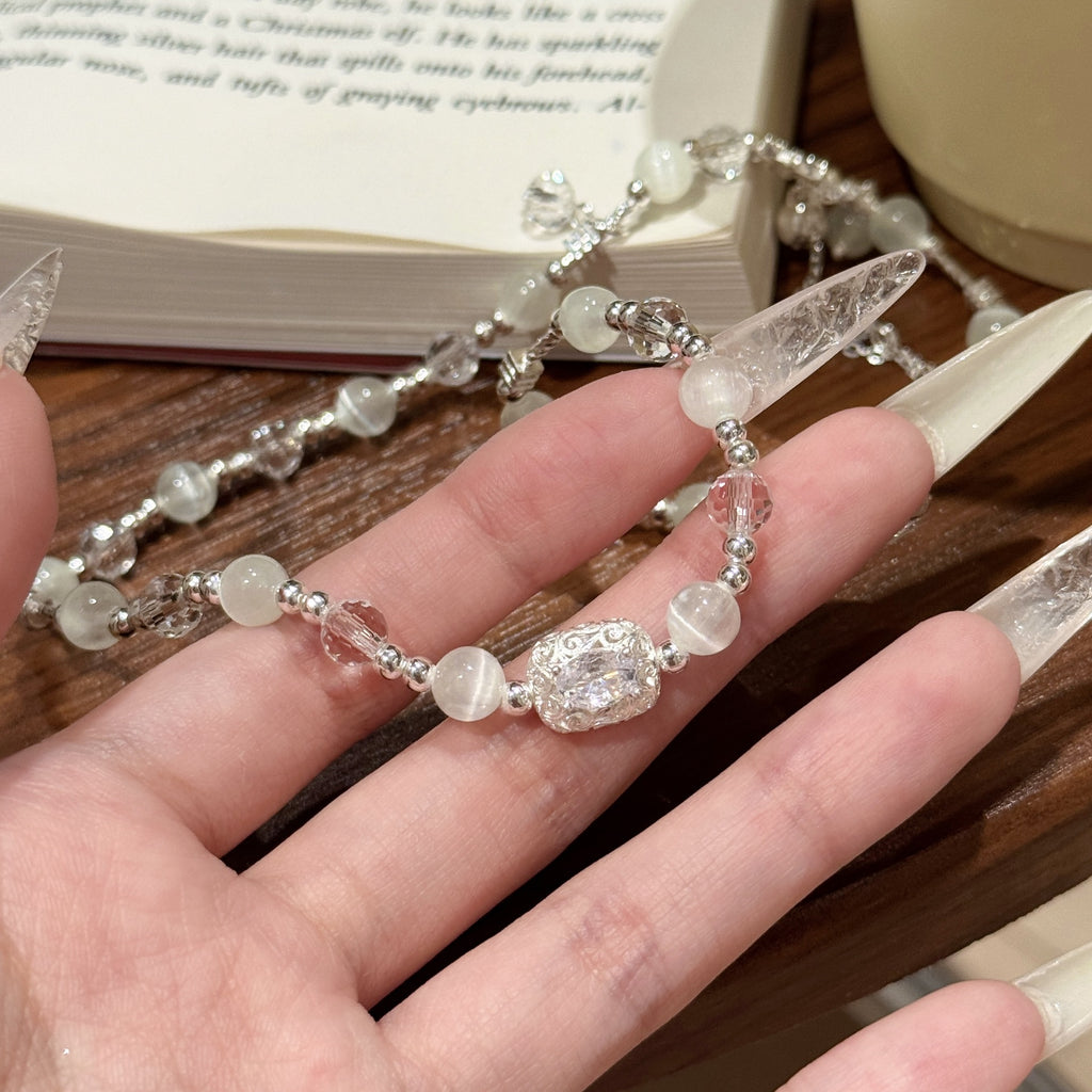 Cat's Eye Stone Bracelet Luxury Elegant Niche Design Summer Women Wrist Accessories