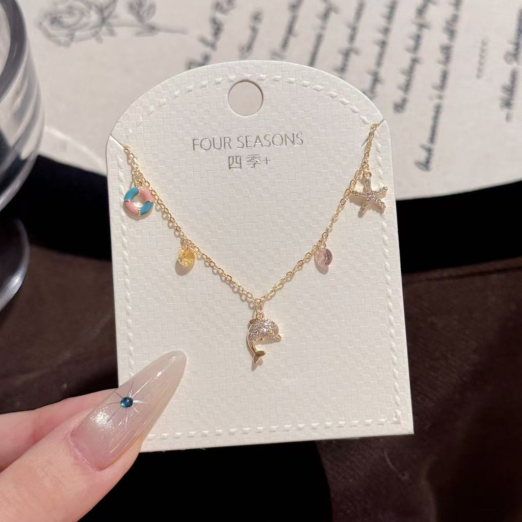 Gold Dainty Necklace Minimalist Luxury Clavicle Chain Elegant Fashion All-match Commute Jewelry Gifts for Girlfriend