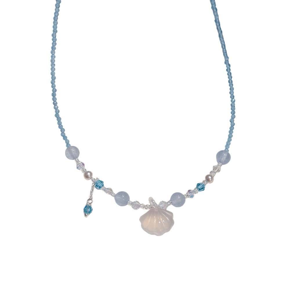 Women Chalcedony Shell Necklace, High Grade Atmospheric Elegant All-match Daily Wear Fashion Neck Ornament