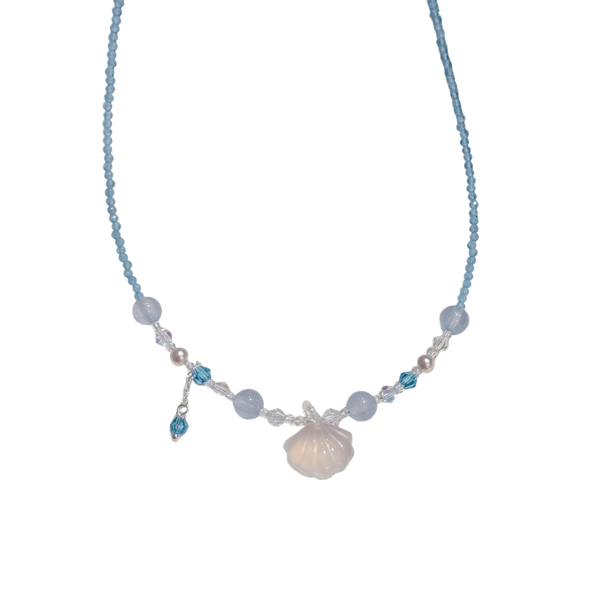 Women Chalcedony Shell Necklace, High Grade Atmospheric Elegant All-match Daily Wear Fashion Neck Ornament