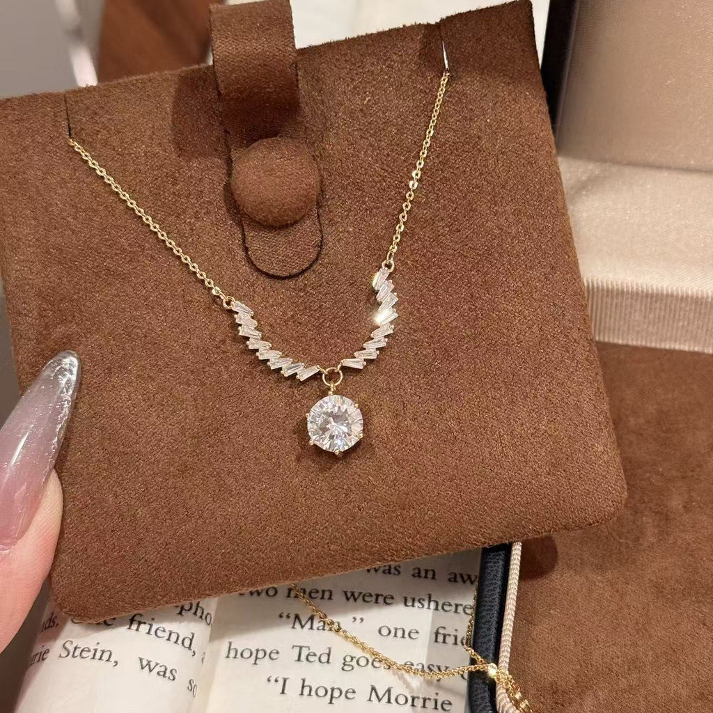 Gold Dainty Necklace Minimalist Luxury Clavicle Chain Elegant Fashion All-match Commute Jewelry Gifts for Girlfriend
