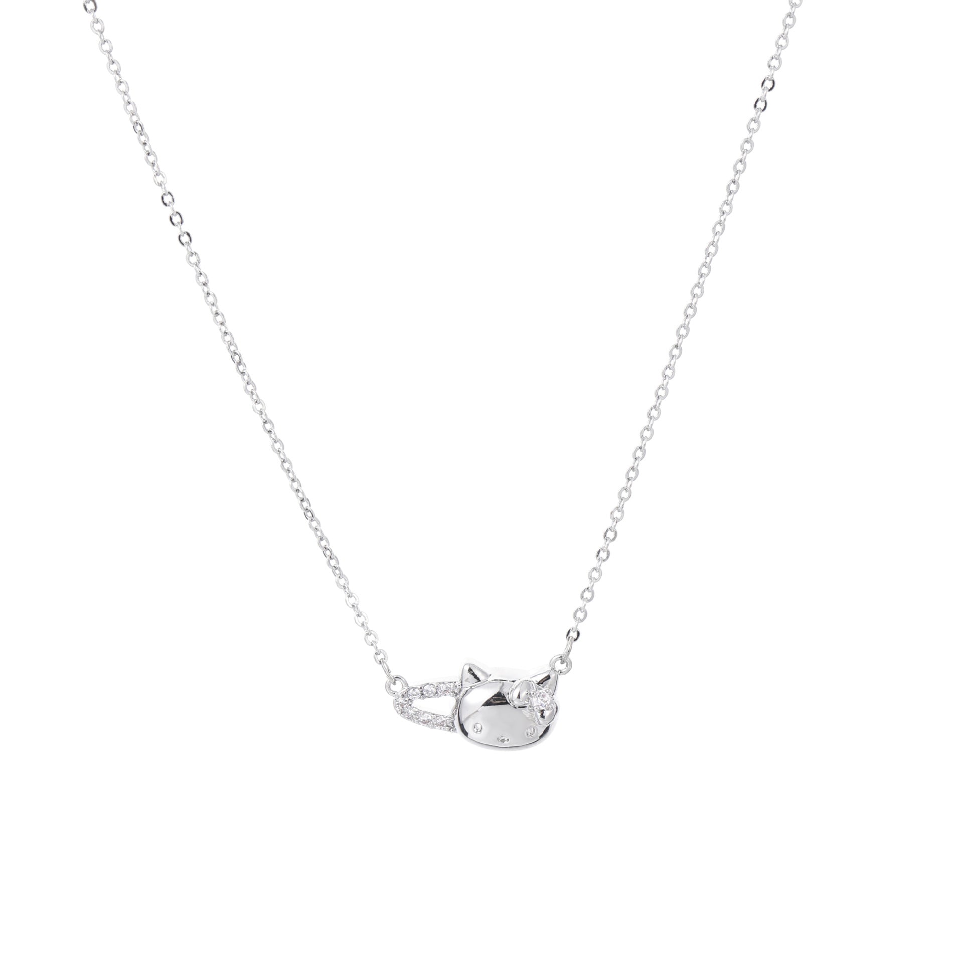 Cat Pendant Clavicle Necklace, Lovely Sweet Lightweight Elegant All-match Daily Wear Jewelry