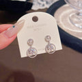 Hollow Round S925 Silver Studs Cold Luxury Women Daily Earrings