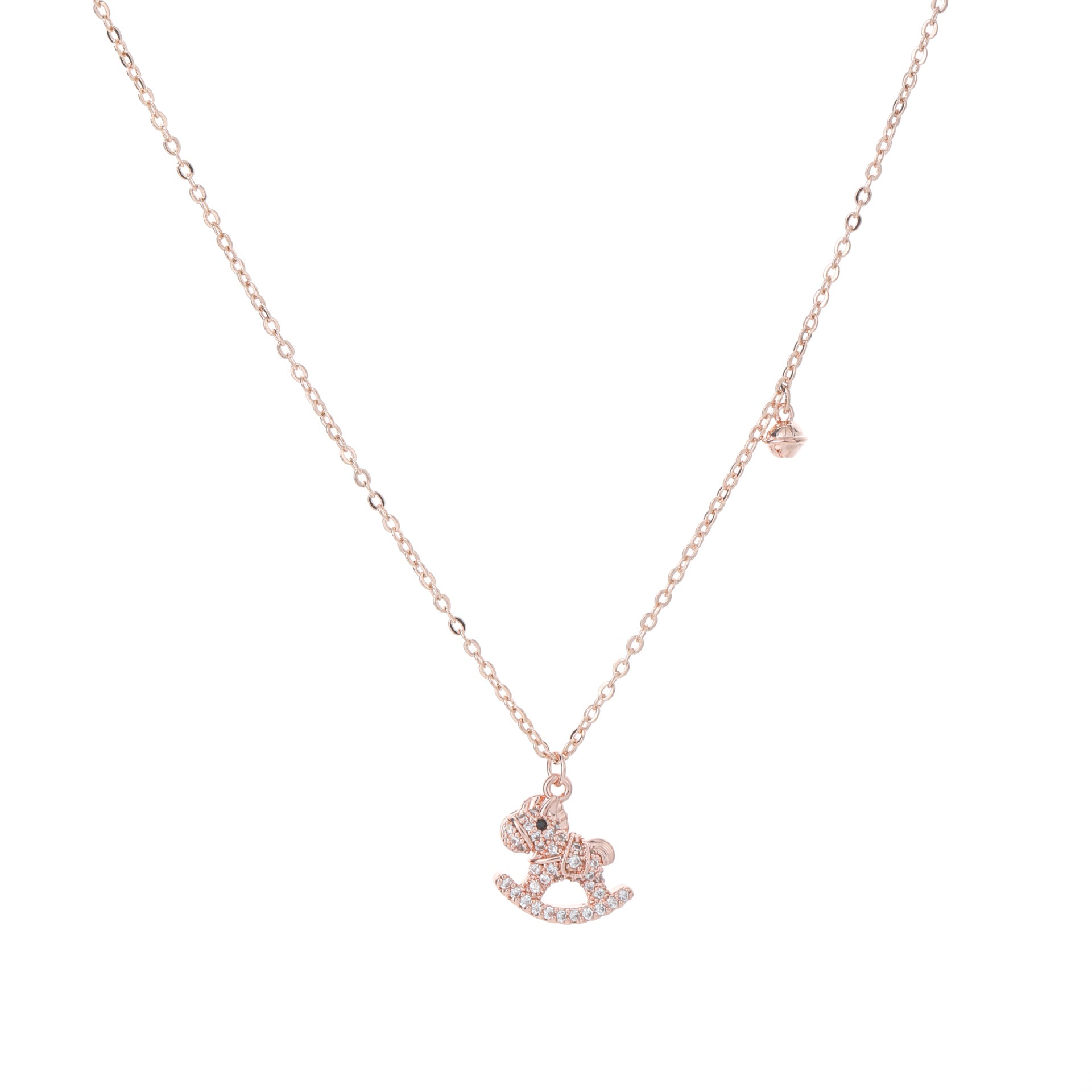 Lucky Horse Pendant Clavicle Chain, Natural Shell Zodiac Necklace, Stylish Versatile Neck Chain, Ideal Gift for Horse Zodiac