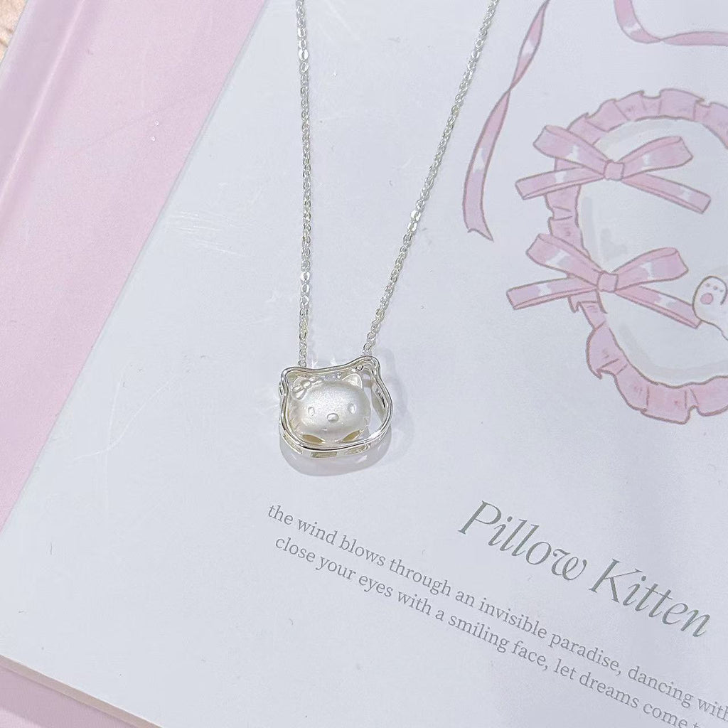 Custom Minimalist Cat Necklace, Luxury Niche Kitten Pendant Clavicle Chain, Cute Exquisite Fashion Neck Jewelry
