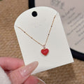 Custom French Style Heart Necklace, Minimalist Luxury Delicate Clavicle Chain, Niche Design All-match Pendant Necklace