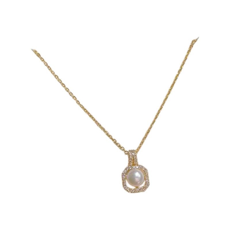 Minimalist Pearl Clavicle Necklace, Luxury Niche Elegant Jewelry, Sweet Delicate Versatile Pendant for Women