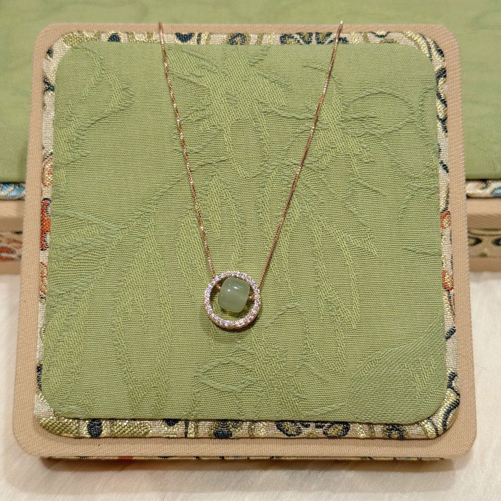 Vintage Gourd Peace Lock Necklace, Chinese Style Ginkgo Leaf Necklace, Zodiac Year Elegant Exquisite National Trend Jewelry for Women